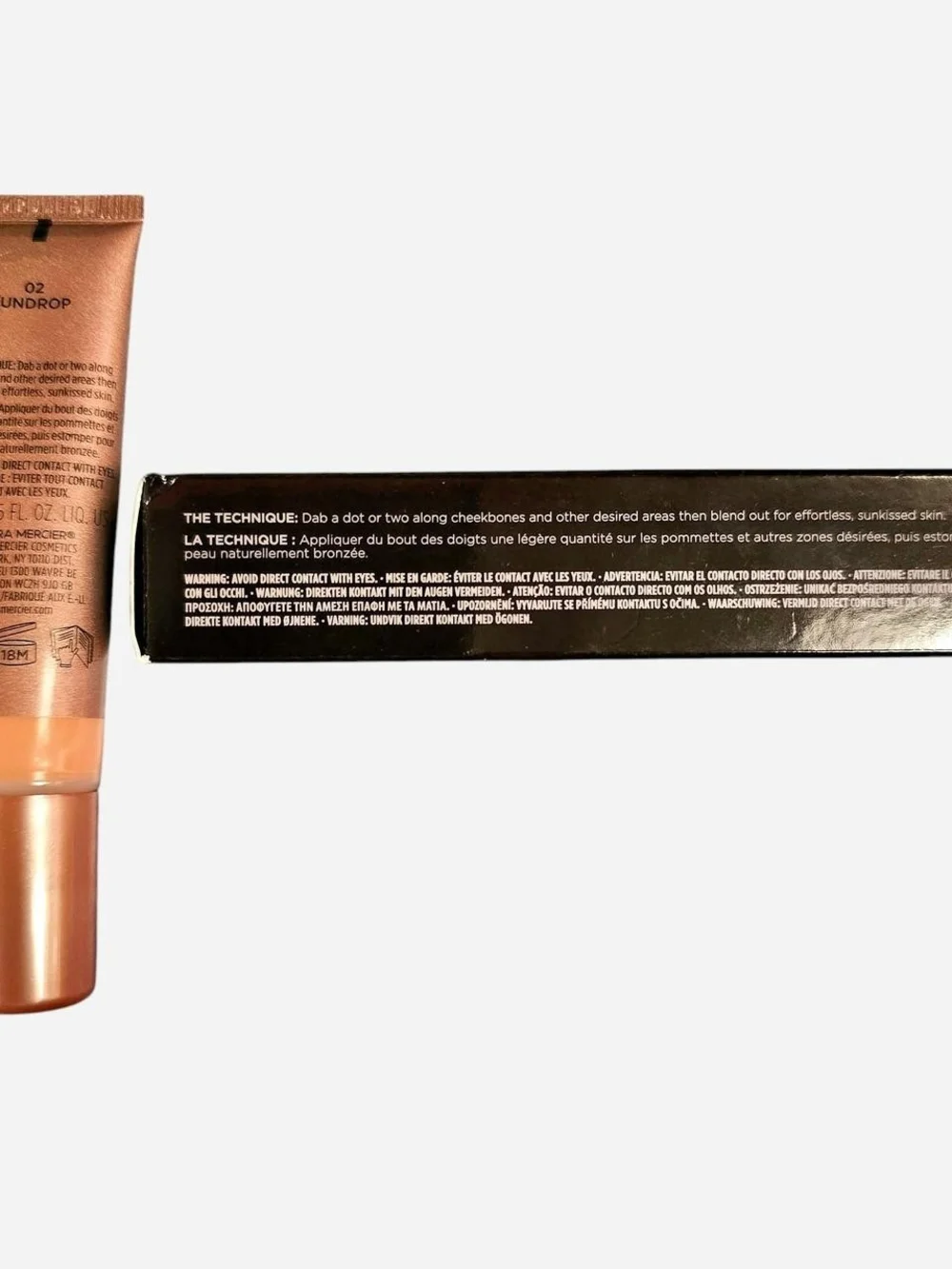 Laura Mercier Tinted Moisturizer Bronzer Shade 02 Sundrop Bronze Tube Gold Cap